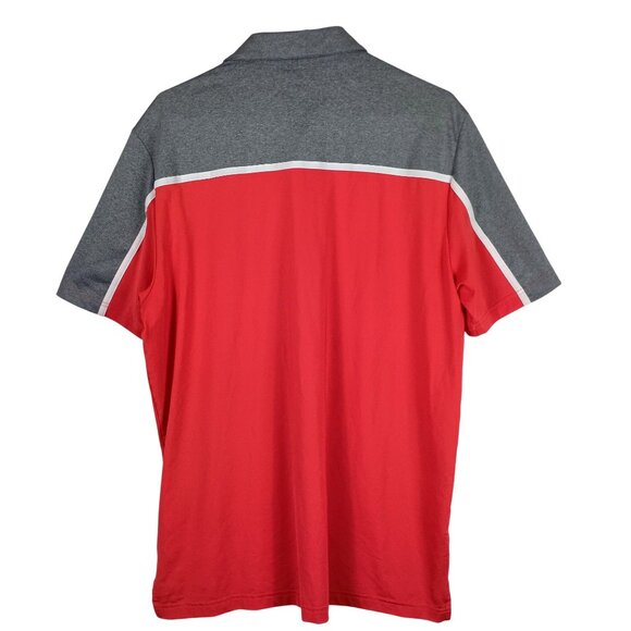 Adidas Mens Ultimate365 Colorblock Polo Shirt Size L Coral & Gray Summber Golf - Picture 5 of 6